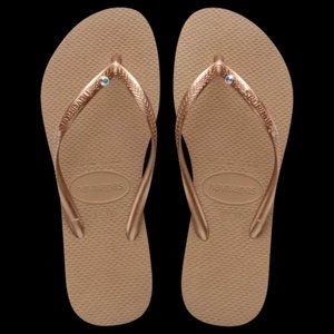 Havaianas Slim Crystal Swarovski II Flip Flops